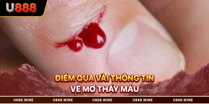 Mơ Thấy Máu - Ý Nghĩa Hình Ảnh Và Cách Chốt Số May Mắn Điểm qua vài thông tin về mơ thấy máu